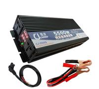 JHKJ Lnversor de Onda Sinusoidal Pura de 2700 W/5500 W, Convertidor de 72 V a 220 V/230 V, Dos Salidas de CA y Dos Pantallas LED con Pinzas de Batería