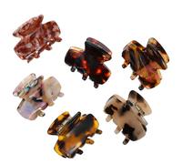 JHKNNK 6 Pinzas Pelo Pequeñas y Antideslizantes Estampado de Leopardo de Acetato Ideales para Banquete y Ocasiones Obsequios, Accesorios para Cabello Rizado y Fino