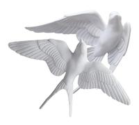 JHKNNK Adornos de Pared 3d Pájaros Golondrina Artificial de Resina, Juego de 2 Piezas para Decoración de Jardín, Terraza y Exterior, Decoración de Simulación Realista
