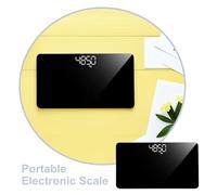 JHKNNK Báscula Digital Recargable Cuerpo 25x14 Cm, Báscula Electrónica de Baño Portátil Espejo, Patas Antideslizantes, Adecuado para Uso Hogar y Viajes