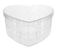 JHKNNK Caja en Forma de Corazón para Arreglos de Flores, Acrílico Transparente, 33 Compartimentos para Flores Preservadas, Embalaje para Plantas y Obsequio Especial, 1 Unidad