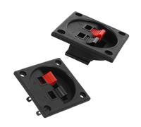 JHKNNK Conector de Terminal de Altavoz de 2 Posiciones, Caja de Conexiones Cuadrada para Cables de Altavoz, Accesorios para Audio Doméstico, Compatible Sistemas de Sonido y Altavoces, 2