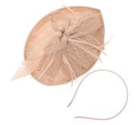 JHKNNK Diadema Cabello Velo y Flores en Color Nude Rosa, Accesorio para Fiesta y Banquete, Tocado Femenino Delicado para Mujer, Banda de Velo Elegante para Eventos Obsequios