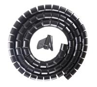 JHKNNK Funda para Gestión de Cables en Espiral Negra de PE, Organizador de Cables Fácil de Instalar Conexión Continua para Protección y Orden Hogar Oficina