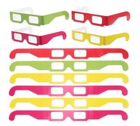 JHKNNK Gafas de Difracción Corazón 3D Multicolor Efecto Arcoíris, 20 Piezas de Cartón para Fiestas Nocturnas y Eventos Rave