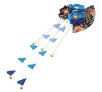 JHKNNK Horquilla Japonesa Borla Larga Azul Pinza Cabello Estilo Abanico Tocado de Boda para Mujer Accesorio Tradicional y Elegante para Festivales y Uso Diario