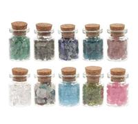 JHKNNK Juego de 10 Botellas de Cristal Pequeñas Cristales Astillados para Decoración y Actividades Sensoriales