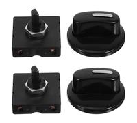 JHKNNK Juego de 2 Interruptor Giratorio Posiciones y Velocidades Selector con Perilla Compatible con Calentador Ventilador y Extractor