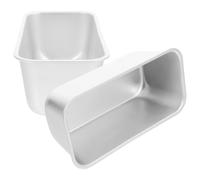 JHKNNK Molde para Bizcochos y Bandeja Rectangular para Pan 2 Piezas Aleación de Aluminio Resistente Reutilizable para Horno Repostería Casera