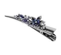 JHKNNK Pinza Pelo Grande Estilo Vintage Diseño Metálico y Cristales Brillantes, Clip Antideslizante Adecuado para Fiestas y Peinados Rápidos