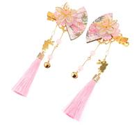 JHKNNK Pinzas de Pelo Japonesas Borlas Largas y Diseño Especial, Horquillas de Aleación Rosa para Boda y Fiesta de Cumpleaños, Pack de 2 Piezas Delicadas para Niñas Varios estilos