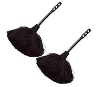 JHKNNK Plumero Doméstico Estático 2 Piezas Color Café, Herramienta de Limpieza del Hogar para Muebles y Coche, Cepillo Portátil para Eliminar Polvo en Superficies y Espacios Estrechos