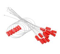JHKNNK Sellos de Cable Numerados de Acero Rojo 100 Unidades 1,8X300 MM para Contenedores y Remolques Prueba de Manipulación y Método de Identificación Seguro