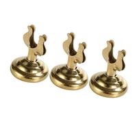 JHKNNK Soporte para Números de Mesa en Forma de U Mini, Soporte Metálico Dorado Pequeño 3 Piezas, Porta Notas para Buffet, Decoración Bodas y Fiestas, Clip para Tarjetas y Menús