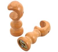 JHKNNK Soportes de Pared para Barra de Cortinas de Madera, 2 Piezas Base Estable, Soporte para Cortinas de Ventana en Sala y Dormitorio, Protección contra Daños
