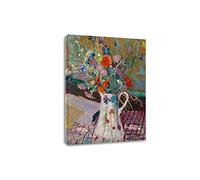 JHLA Post-impresionismo Artista Pierre Bonnard Cuadros famosa Ramo de flores silvestres Impresión en lienzo,Reproducción de Pinturas Enmarcadas Listas para Colgar 40x55cm(16x22in) Enmarcado