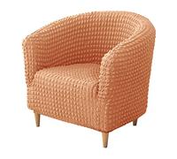 JHLD 1 Pieza Elásticas Funda de Sillón Chesterfield, Funda de Sillón Tub Chair Seersucker Suave Funda de Sillón para Mascotas niños -Naranja-1 Pieza