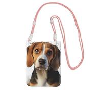 JHLMN Pequeños bolsos cruzados para mujer, monedero para teléfono celular, mini cartera para teléfono celular, lindo perro Beagle, bolsa para teléfono celular, Rosado, Talla única