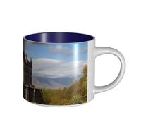 JHLMN Taza de café de cerámica de 15 onzas con asa grande, tazas de té, monumentos históricos de Armenia, tazas de té grandes de porcelana, taza de viaje para hombres y mujeres, trabajo de oficina
