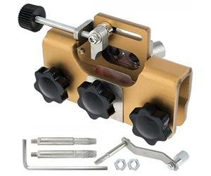 JHLP Timberline - Afilador de cadena de motosierra portátil, herramienta manual de manivela para sierras eléctricas y de cadena, kit profesional de plantilla de afilado de cadena