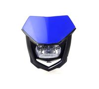 JHMHCOQ Moto Faro Delantero Para Suzuki Para CRF Para WRF Para DR Para YZ Motocross Dirt Bike Para Offroad H4 Faro Universal 12V 35w Máscara De Motocicleta(Azul)