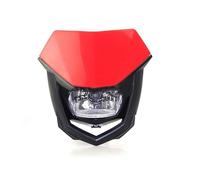 JHMHCOQ Moto Faro Delantero Para Suzuki Para CRF Para WRF Para DR Para YZ Motocross Dirt Bike Para Todoterreno H4 Faro Universal 12 V 35 W Máscara De Motocicleta(Rojo)