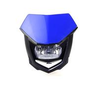 JHMHCOQ Moto Faro Delantero Para Suzuki Para CRF Para WRF Para DR Para YZ Motocross Dirt Bike Para Todoterreno H4 Faro Universal 12 V 35 W Máscara De Motocicleta(Azul)