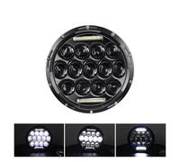 JHMHCOQ Motocicleta Delantera Faro Para Carretera Para Star Cafe Racer 7 "Moto Headlam 7 Pulgadas Motocicleta Faro Redondo Luces LED Halo DRL Lámpara Faro Delantero(1pc black)