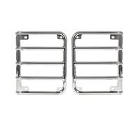 JHMHCOQ PILOTO Trasero 1 par de Protectores de luz Trasera de Metal, Cubierta de luz Trasera de Estilo Cromado para Jeep Wrangler JK 2007-2018. Conjunto De Lámpara Trasera(Cromo)