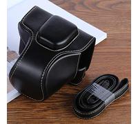 JHMJHM - Funda para cámara XT100 de piel sintética para cámara FUJIFILM X-T100, con correa (negro) (color: negro)