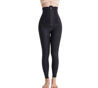 JHNGYJY Pantalones de Compresión para Mujer Post Liposucción, Faja de Cintura Alta con Doble Compresión Muslos, Varillas de Soporte, Moldeador de Piernas y Levantador de Glúteos(S, Black)