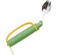 JHNGYJY Tenedor Y Cuchara 2 En 1 con Correa De Mano Ajustable - Ayuda para Comer Adaptada A Personas Mayores Y Discapacitadas - Solución Fácil para Comer