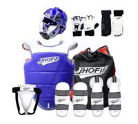 JHOFIF Sparring Gear - Juego de 13 piezas para jóvenes y adultos, equipo de combate de taekwondo con guantes de boxeo, tocado, protector de pecho, equipo de boxeo para karate, kickboxing