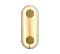 JHOMHF Apliques De Pared De Cobre Y Mármol Con Luces LED Regulables De Estilo Nórdico Posmoderno For Sala De Estar Dormitorio Y Pared De Fondo(Ellipse)