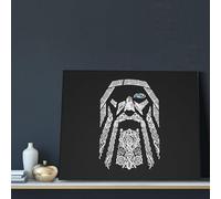 JHOMHF Cuadro Decorativo Lienzo Grande Odin Vikingo Nórdico Cuadro Lienzo Listo para Colgar Pintura en Lienzo para Decoración Cuarto de Baño de Oficina Dormitorio Sala de Estar(Black11,8"x10")