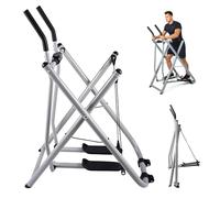 JHOMHF Elíptica Plegable Air Walker con Pantalla LCD Aparato De Cardio para Todo Cuerpo Que Ahorra Espacio Equipo Ejercicio Bajo Impacto para Gimnasio Casa Entrenamiento De Piernas Glúteos Brazos