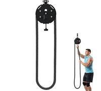 JHOMHF Endless Rope Trainer 13ft Premium Nylon Portable Cable Pulley System with Adjustable Resistance For Full-Body Home Workouts Strength Training For Arms Back Grip(Black)