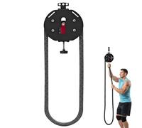 JHOMHF Endless Rope Trainer 13ft Premium Nylon Portable Cable Pulley System with Adjustable Resistance For Full-Body Home Workouts Strength Training For Arms Back Grip(Red)