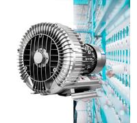 JHOMHF Soplador Regenerativo Monofásico 110V/220V Soplador De Anillo Vórtice De Alta Presión Bomba De Vacío Industrial Para Fabricación De Sistemas Tratamiento Aguas De Acuicultura(220V, 1100W)