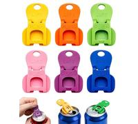 JHOSFA Abrelatas Manual para Bebidas de 6 Piezas, Abridor de Latas de Refresco y Cerveza, Abrelatas Plástico para Abrir Tapas de Anillas, Fácil de Usar para Personas Mayores, Portátil y Reutilizable