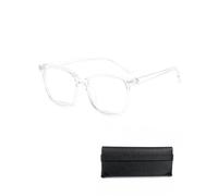 JHOSFA Gafas de Bloqueo de Luz Azul Unisex Sin Graduar Transparentes, Gafas Ordenador Anti Fatiga Visual, Gafas Luz Azul Hombre Mujer con Funda, Ligeras para Pantalla, Gaming, Lectura y Trabajo