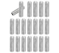 JHOSFA Tornillos Prisioneros de Acero Inoxidable Hexágono Interior M6 20 Piezas, Tornillo Sin Cabeza para Maneta Puerta Cerradura Muebles y Reparación DIY, Juego Tornillos Fijación con Punta Cóncava