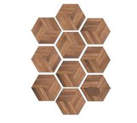 JHSDHYD Adhesivos Impermeables para Suelos Papel Tapiz con Textura de Madera Hexagonal for Suelo, Adhesivo Impermeable for Pared, decoración Dormitorio(Color9)