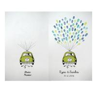 JHSDHYD Arbol De Huellas Boda Libro de Visitas Boda, Regalos for Invitados, Lovebird, Pintura árbol con Huellas Dactilares, Decoraciones for Fiestas, Livre D'or Mariage(50x70cm 20x28inch)