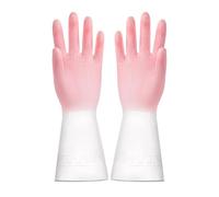 JHSDHYD Guantes Limpieza Colorful Gradient Kitchen Gloves Rubber Waterproof Dishwashing Cleaning Household For Cooking(Pink,L)