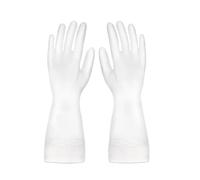 JHSDHYD Guantes Limpieza Waterproof Housework Cleaning Gloves Kitchen Latex Laundry Dishwashing Wear Resistant Rubber(Bird,L 9.1-10cm)