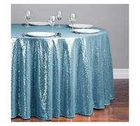 JHSDHYD Mantel Redondo 1 Uds. Mantel de Lentejuelas, Mantel Redondo con Purpurina, Mantel Plateado de Oro Rosa for decoración de Banquete en casa, Fiesta de Boda, cumpleaños(Tiffany,Diameter 0.6M)