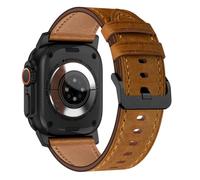JHTSOLE Correa de Reloj de Cuero Compatible con Watch Ultra 2 SE 2 49mm 45mm 44mm 42 mm Correa de Reloj Inteligente de Repuesto de Cuero Genuino Suave para iWatch Series 9 8 7 6 5 4 3