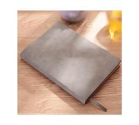 JHTVGIUZ Exquisito cuaderno de notas de cuero con encuadernación de alambre y rayas de 14,7 x 20,8 cm for estudiantes, viajeros y planes(Grey)