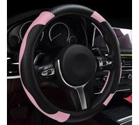JHXFUL Funda Volante Coche para Audi e Tron GT Concept 2019 2020 2021 2022, Suave y Cómodo Cubierta Volante Coche Accesorios Coche Regalo,Pink